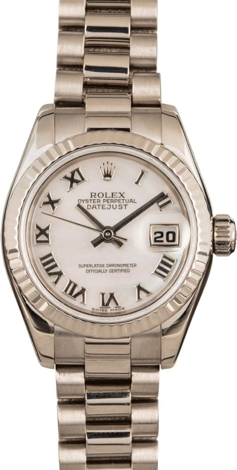 pre-owned rolex lady president karat bracelet|bob's rolex 179179.